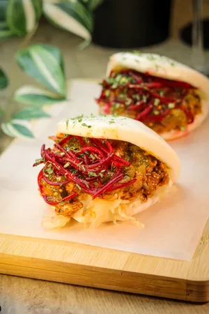 Baos de Cerdo Desmenuzado Americano