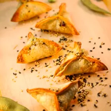 Gyozas de edamame y trufa