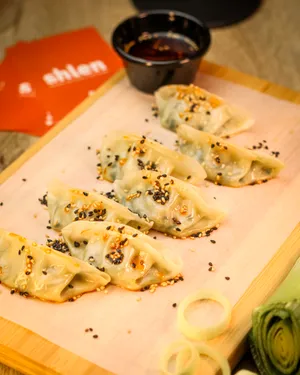 Gyozas de Puerro con Carne de Soja